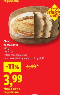 Chleb na maślance promocja w Lidl