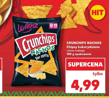 Chipsy kukurydziane Crunchips Nachos promocja w Kaufland