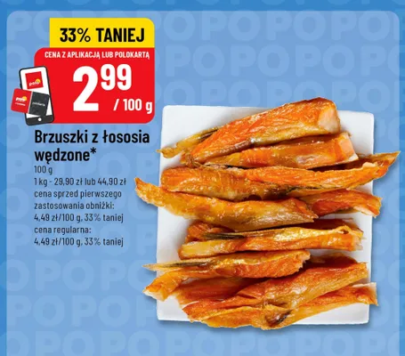 Brzuszki z łososia wędzone promocja w POLOmarket