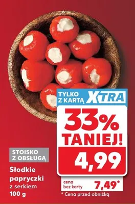 Słodkie papryczki z serkiem promocja w Kaufland