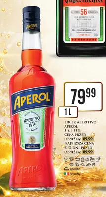 Likier Aperitivo Aperol promocja w Dino