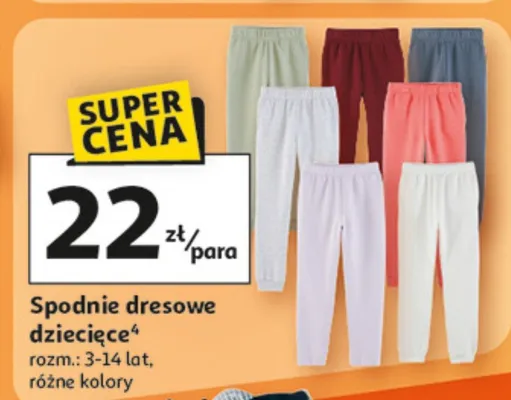 Spodnie dresowe dziecięce promocja w Auchan