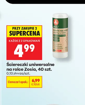 Ściereczki uniwersalne na rolce Zosia promocja w Biedronka