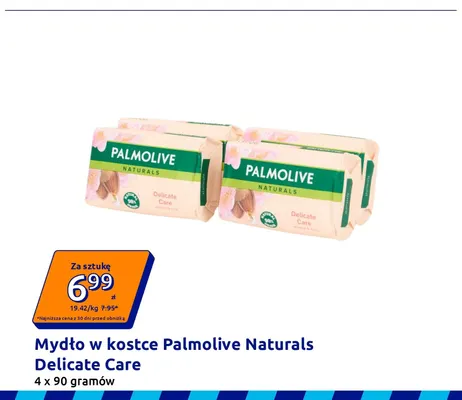 Mydło w kostce Palmolive Naturals Delicate Care 4-pak 90 g promocja w Action