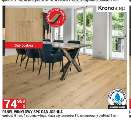 Panel winylowy Spc Kronostep Dąb Joshua 5 mm promocja w Merkury Market