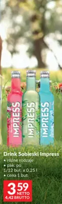 Drink Sobieski Impress różne rodzaje promocja w Makro