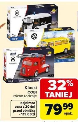 Klocki Cobi różne rodzaje promocja w Carrefour