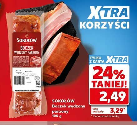 Boczek wędzony parzony Sokołów promocja w Kaufland