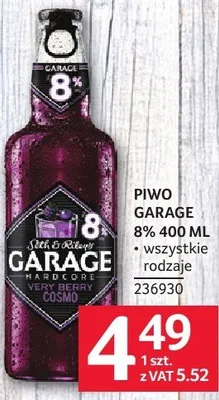 Piwo Garage 8% 400 ml promocja w Selgros