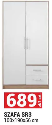 Szafa SR3 100x190x56 cm promocja w Merkury Market