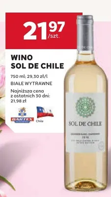 Wino Sol De Chile białe wytrawne promocja w Stokrotka