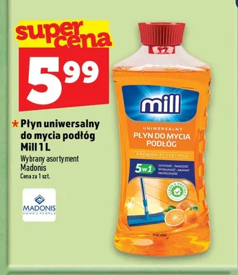 Płyn uniwersalny do mycia podłóg Mill promocja w TOPAZ