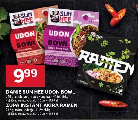 Danie Udon Bowl, gochujang, spicy kung pao promocja w Stokrotka