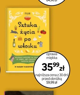 Książka Sztuka życia po włosku promocja w Empik