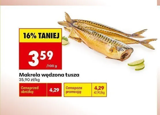 Makrela wędzona tusza promocja w Biedronka