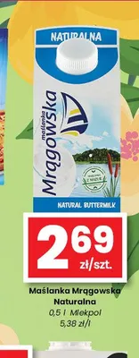 Maślanka Mrągowska Naturalna Mlekpol promocja w emma MARKET