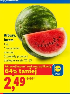 Arbuzy luzem promocja w Lidl