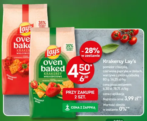 Krakersy Lay's czerwona papryka w ziołach promocja w Żabka