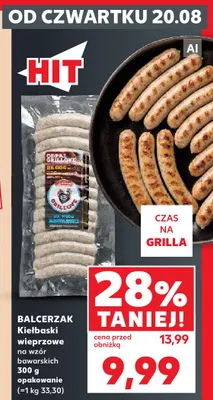 Kiełbaski wieprzowe na wzór bawarskich Balcerzak promocja w Kaufland