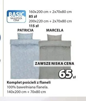 Komplet pościeli z flaneli MARCELA promocja w Jysk