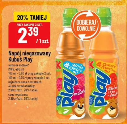 Napój niegazowany wybrane rodzaje promocja w POLOmarket