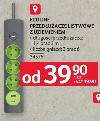 Przedłużacze liistwowe z uziemieniem promocja w Selgros