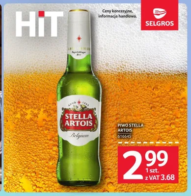 Piwo Stella Artois promocja w Selgros