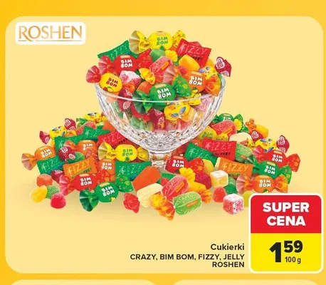 Cukierki Fizzy Roshen promocja w Carrefour