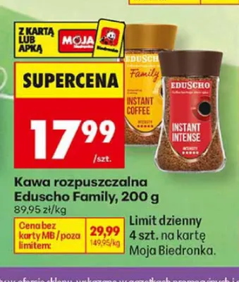 Kawa rozpuszczalna Eduscho Family promocja w Biedronka