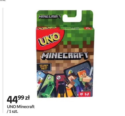 Gra karciana UNO Minecraft promocja w Empik