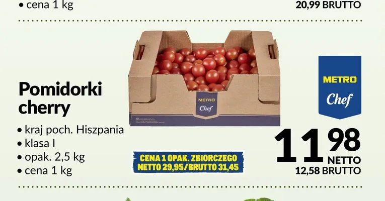 Pomidorki cherry METRO Chef Hiszpania promocja w Makro
