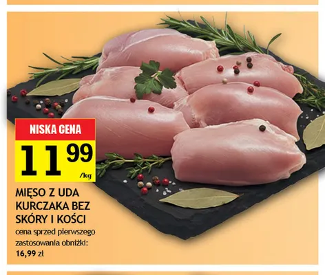 Mięso z uda kurczaka bez skóry i kości promocja w Gram Market