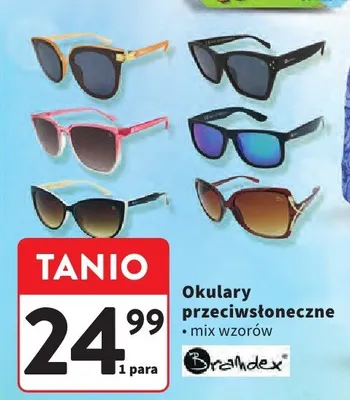 Okulary przeciwsłoneczne mix wzorów promocja w Intermarche