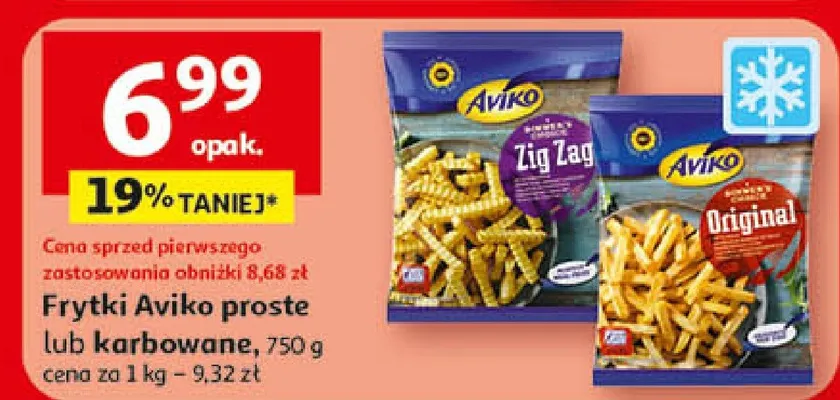 Frytki Aviko proste lub karbowane promocja w Auchan
