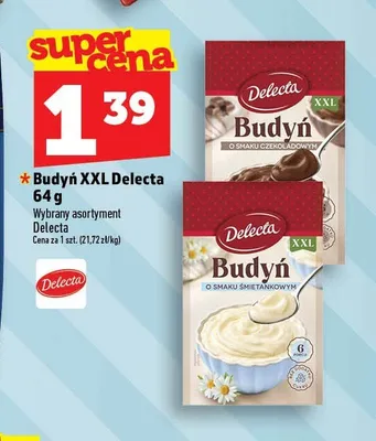 Budyń o smaku czekoladowym XXL Delecta promocja w TOPAZ