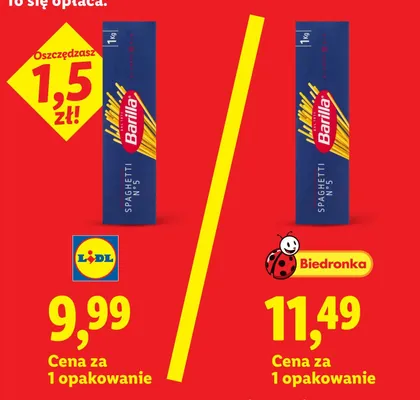 Makaron spaghetti Adriana promocja w Lidl