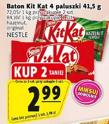 Baton Kit Kat 4 paluszki 41,5g promocja w Prim Market