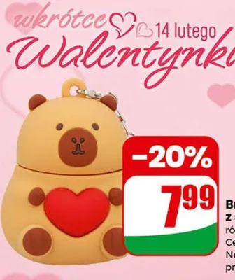 Brelok zwierzak z sercem promocja w Dino