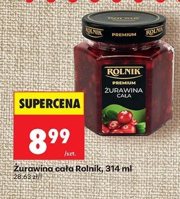 Żurawina cała Rolnik promocja w Biedronka