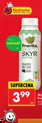 Jogurt pitny skyr matcha promocja w Biedronka