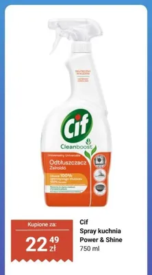 Spray kuchnia Power & Shine Cif promocja w Biedronka