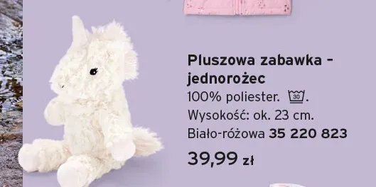 Pluszowa zabawka jednorożec promocja w Tchibo