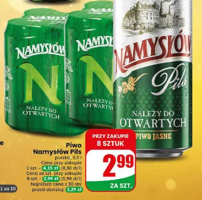 Piwo Namysłów Pils promocja w Dino