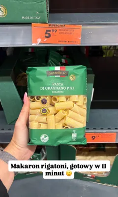 Makaron rigatoni GustoBello Pasta di Gragnano promocja w Biedronka
