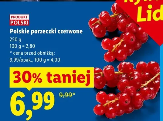 Polskie porzeczki czerwone promocja w Lidl