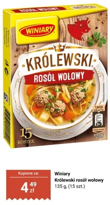 Rosół wołowy Winiary Królewski promocja w Biedronka