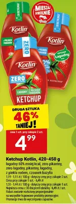 Ketchup Kotlin łagodny 60% mniej kcal promocja w Twój Market