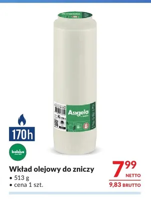 Wkład olejowy do zniczy Bolsius promocja w Makro