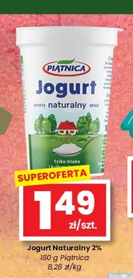 Jogurt naturalny Piątnica 2% promocja w emma MARKET