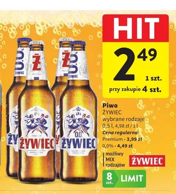 Piwo bezalkoholowe Żywiec promocja w Intermarche